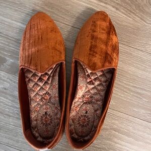 Birdies - The Heron Flat - Orange Suede - Size 9.5